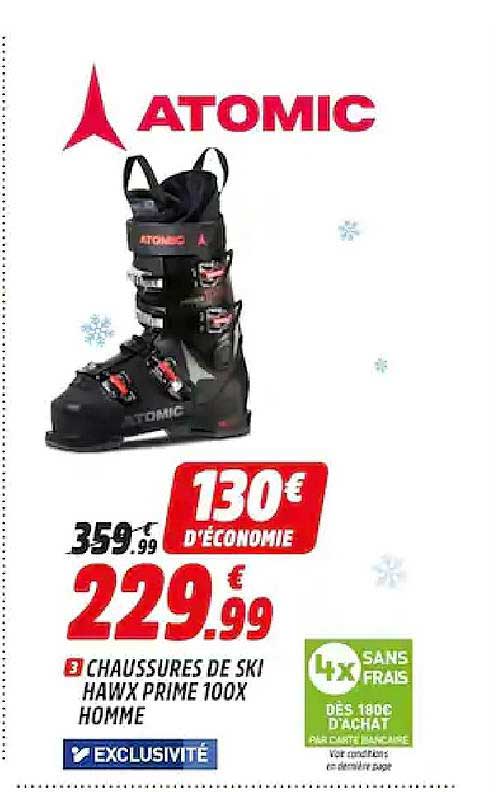 chaussures de ski hawx prime 100 x homme
