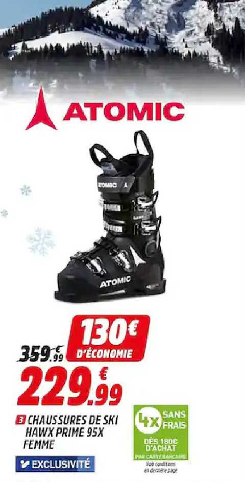 chaussures de ski hawx prime 95x femme atomic