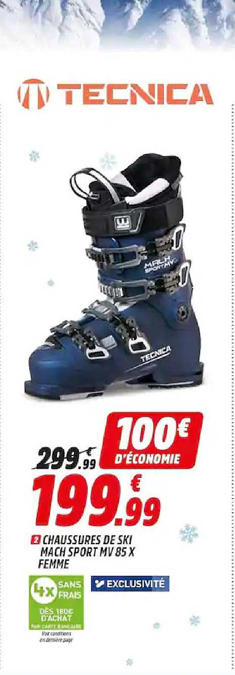 chaussures de ski mach sport mv 85 x femme tecnica