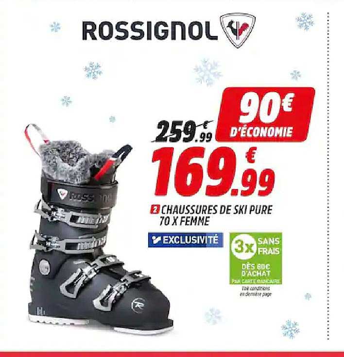chaussures de ski pure 70 x femme rossignol