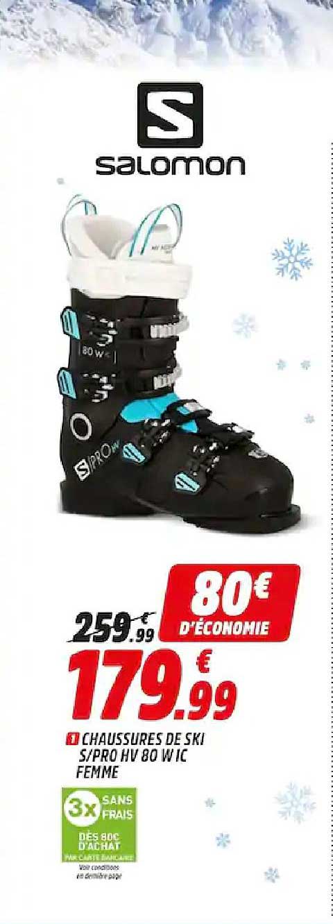 chaussures de ski s- pro hv 80 w ic femme salomon