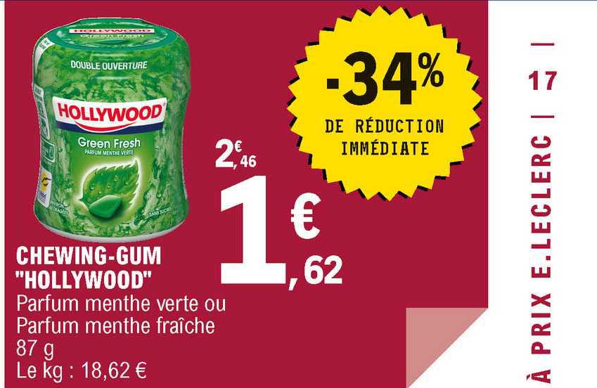 chewing-gum "hollywood"