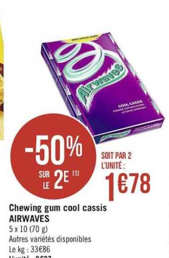 Chewing Gum Cool Cassis Airwaves