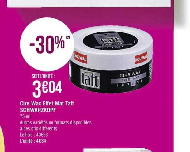 cire wax effet mat taft schwarzkopf