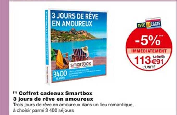 coffret cadeaux smartbox 3 jours de rêve en amoureux