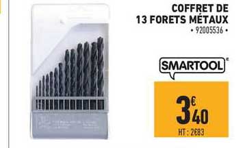 coffret de 13 forets métaux smartool