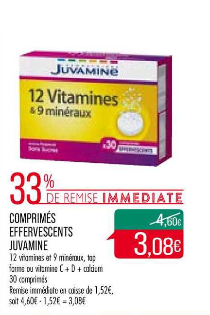 comprimés effervescents juvamine