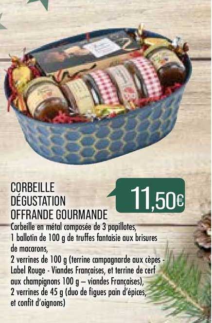 corbeille dégustation offrande gourmande