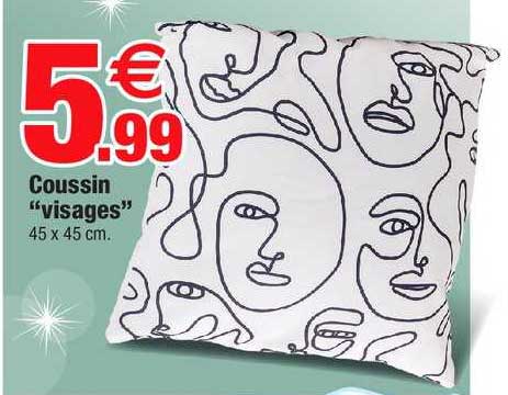 coussin "visages"