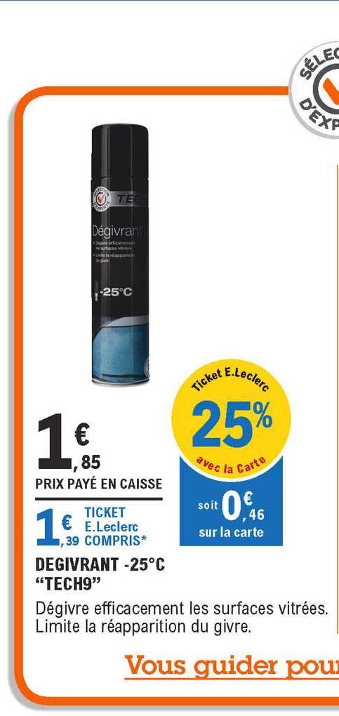 Dégivrant -25° C "tech9"