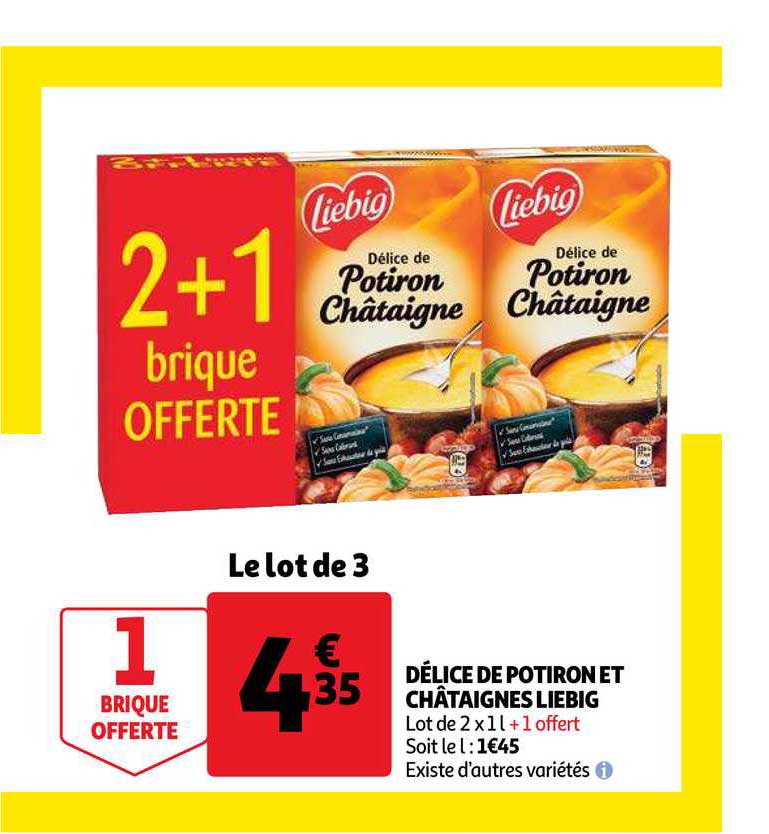 délice de potiron et châtaignes liebig 2+1 offertes