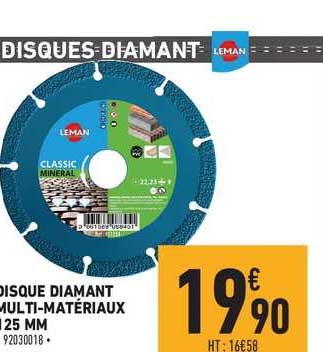 disque diamant multi matériaux  leman