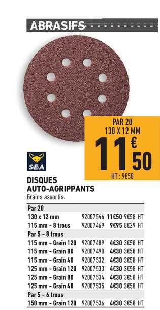 disques auto-agrippants