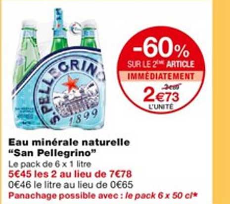 eau minérale naturelle "san pellegrino"