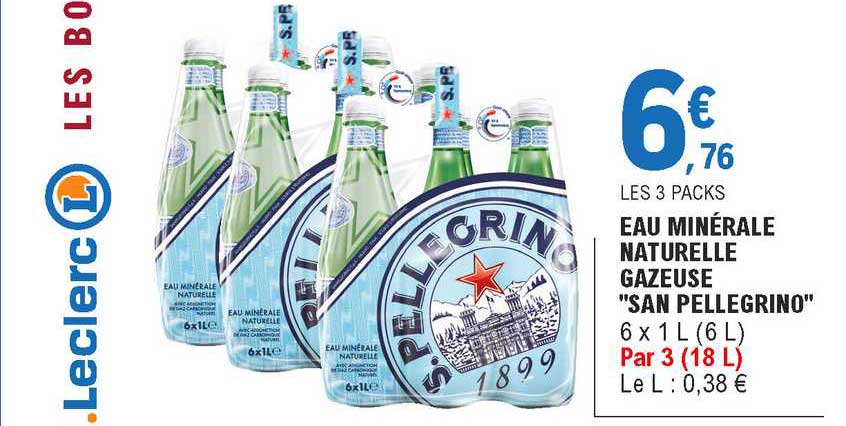 eau minérale naturelle gazeuse "san pellegrino"