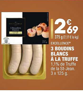 Excellence 3 Boudins Blancs à La Truffe