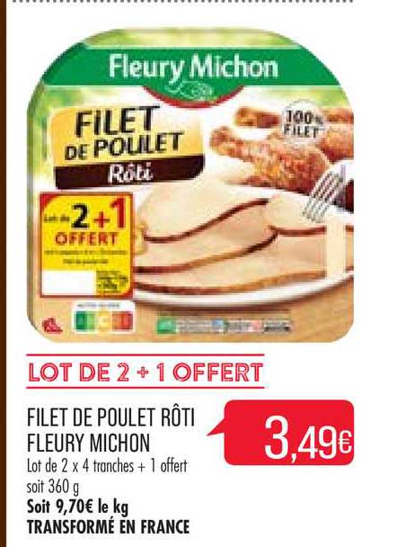 filet de poulet rôti fleury michon