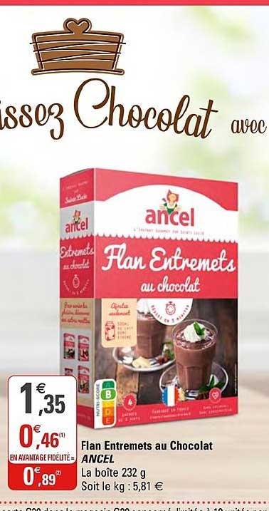 Flan Entremets Au Chocolat Ancel