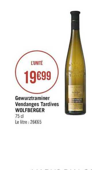 gewurztraminer vendanges tardives wolfberger