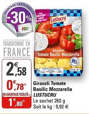 Girasoli Tomate Basilic Mozzrella Lustucru