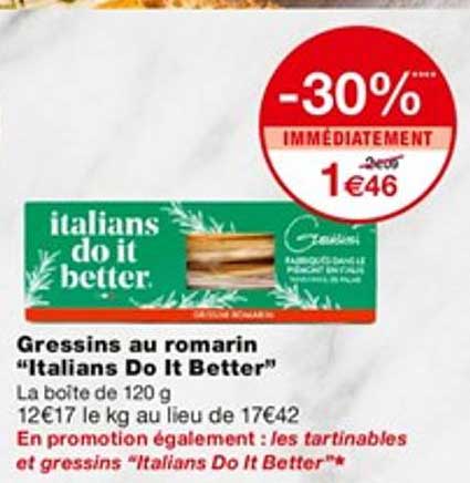Gressins Au Romarin "italians Do It Better"