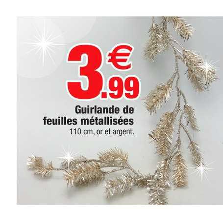 guirlande de feuilles métallisées