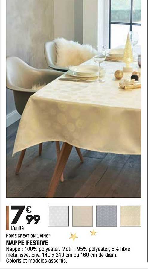 home creation living nappe festive