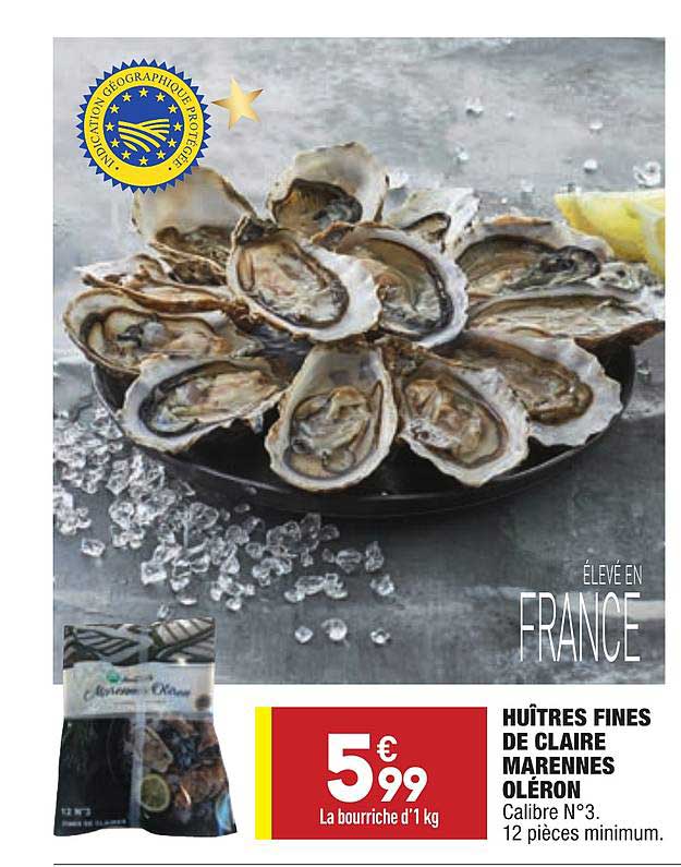 Huîtres Fines De Claire Marennes Oléron