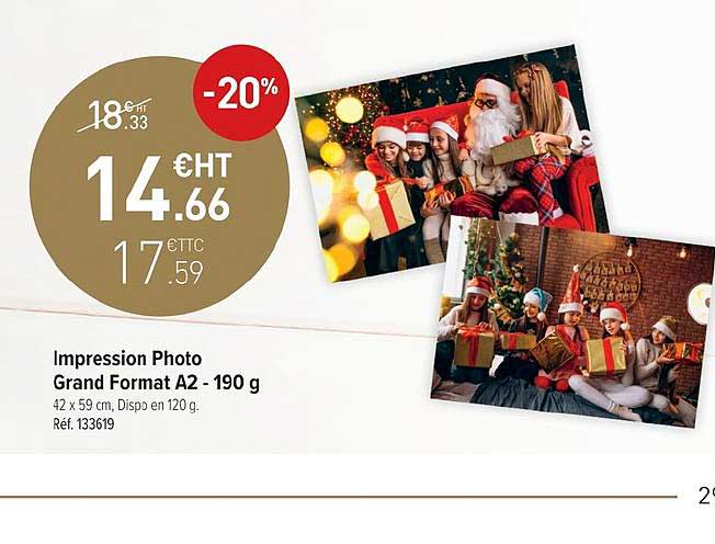 impression photo grand format a2 190g