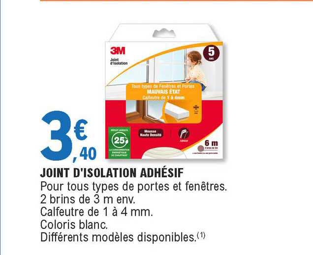 joint d'isolation adhésif
