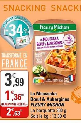 la moussaka bœuf & aubergines fleury michon