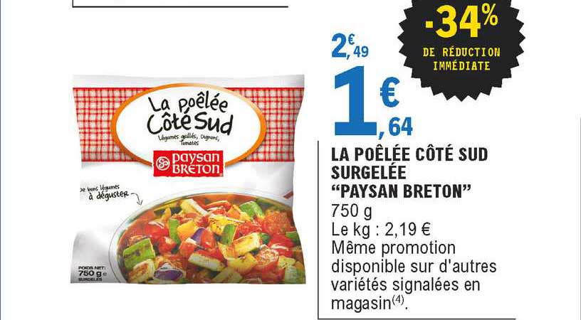 la poêlée côté sud surgelée "paysan breton"