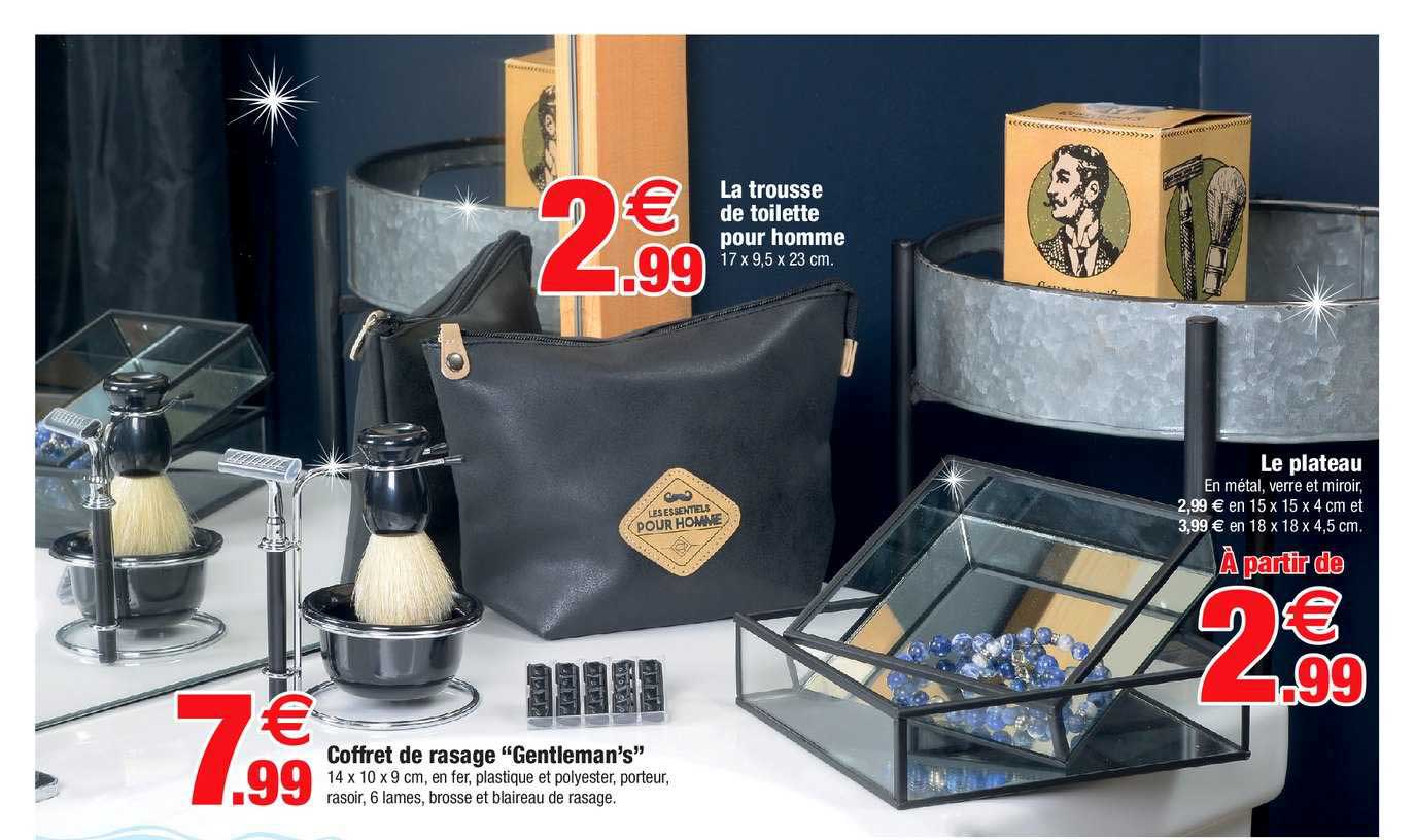 la trousse de toilette pour homme coffret de rasage "gentleman's"