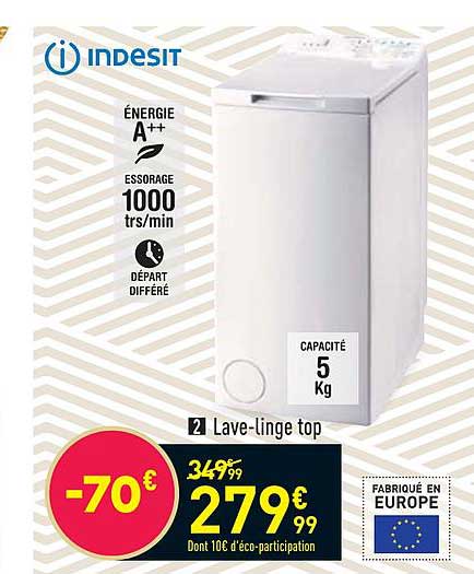 lave-linge top indesit
