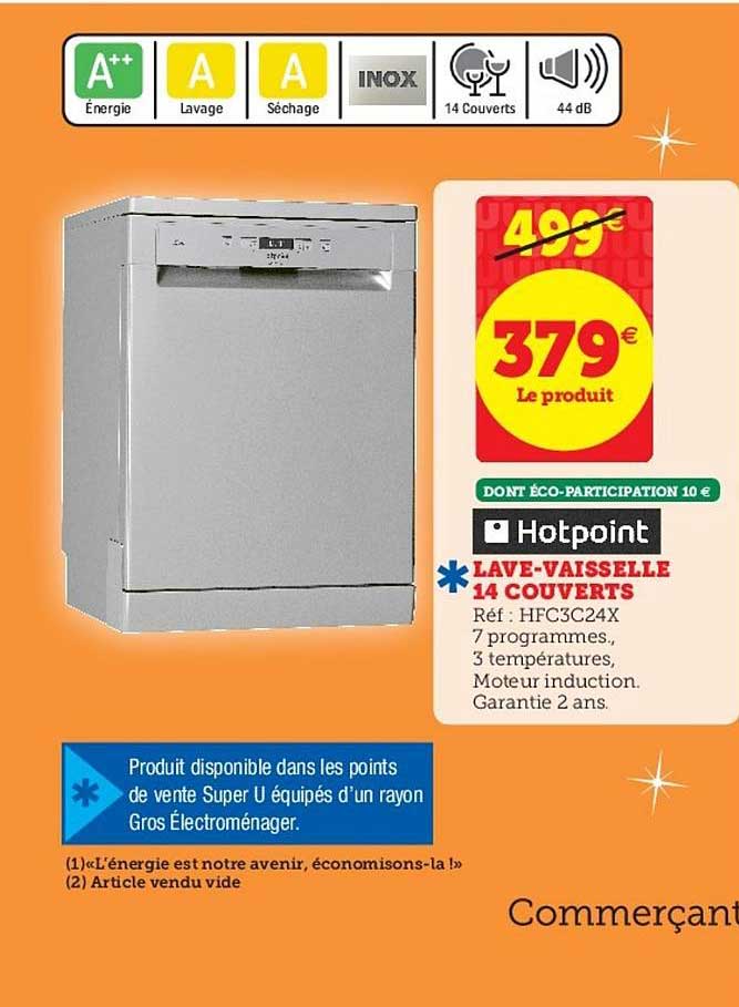 lave-vaisselle 14 couverts hotpoint