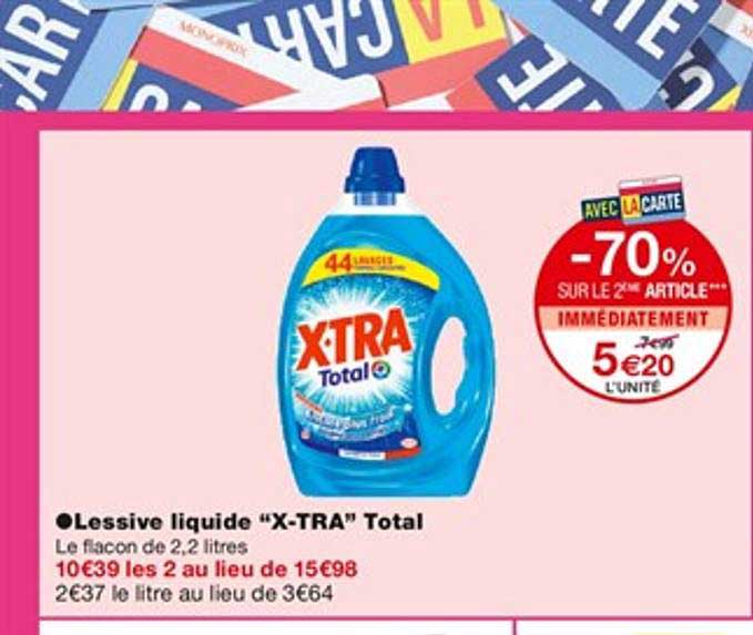 lessive liquide "x tra" total