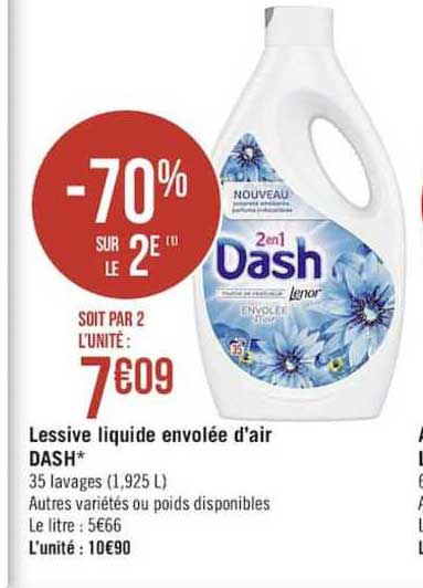 lessive liquide envolée d'air dash