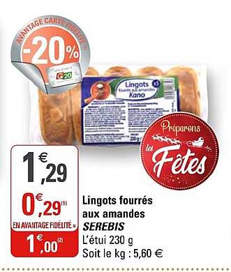 lingots fourrés aux amandes serebis