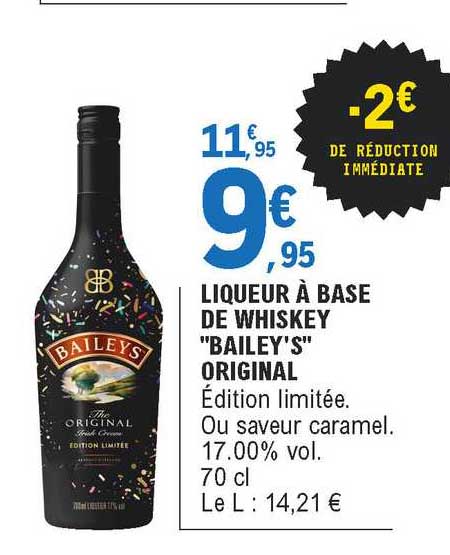 Liqueur à Base De Whiskey "bailey's" Original