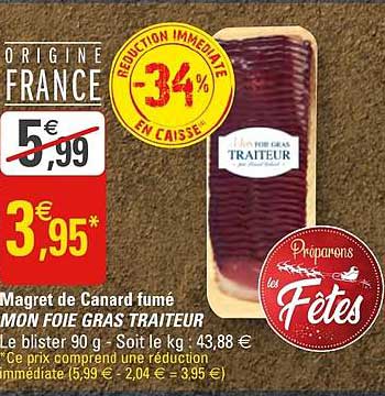 magret de canard fumé mon foie gras traiteur