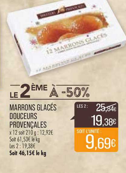 marrons glacés douceurs provençales