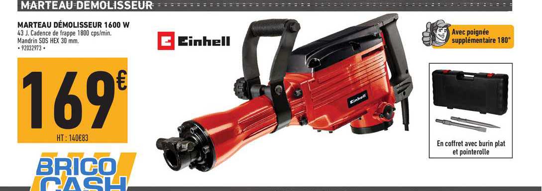 marteau démolisseur 1600 w einhell