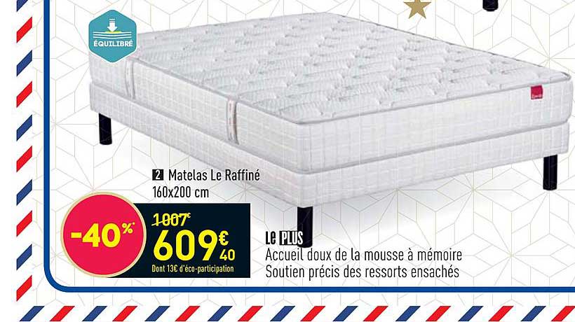 matelas le raffiné 160 x 200 cm