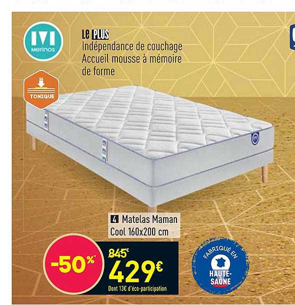 Matelas Maman Cool 160 X 200 Cm