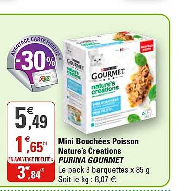 Mini Bouchées Poisson Nature's Creations Purina Gourmet