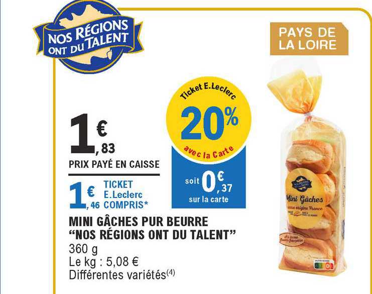 mini gâches pur beurre "nos régions ont du talent"