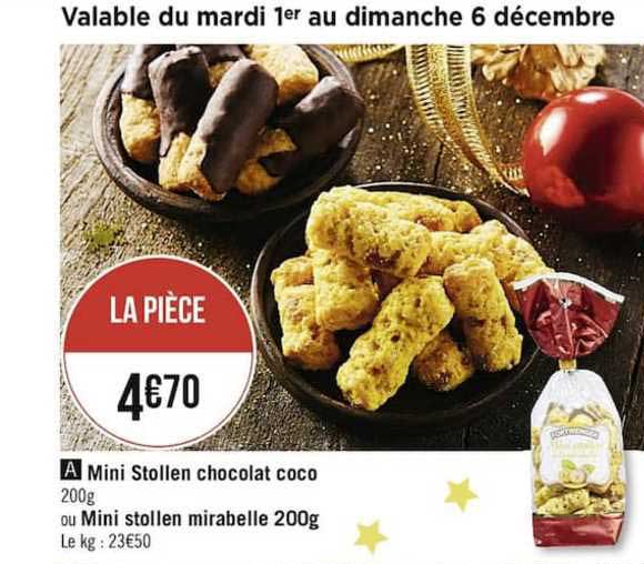 mini stollen chocolat coco ou mini stollen mirabelle 200g