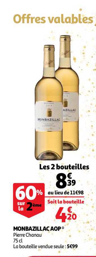 monbazillac aop pierre chanau 60% sur la 2ème