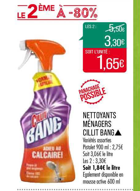 nettoyants ménagers cillit bang