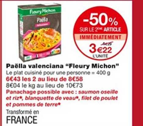 Paëlla Valencian "fleury Michon"